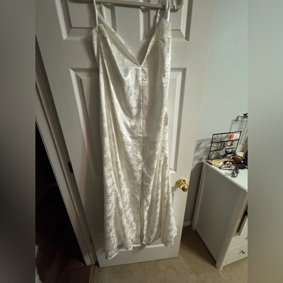 Lulus Promise My Passion Satin Jacquard Slip Maxi Dress - Picture 6 of 6